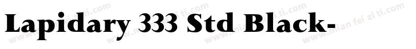 Lapidary 333 Std Black字体转换